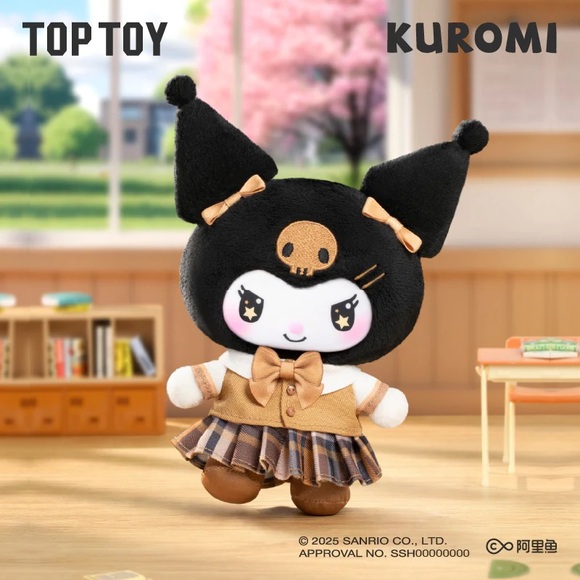 100% AUTHENTIC MINISO KUROMI School Life Vinyl Plush Keychain Gift Blind Box 1PC - Picture 5 of 11